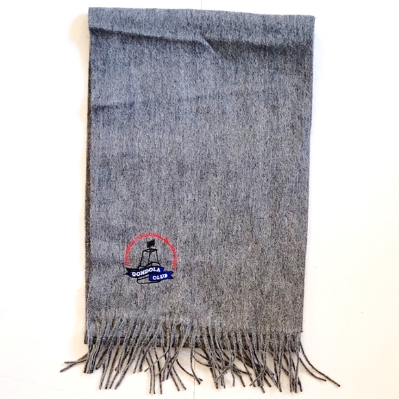 Grey Cashmere Gondola Club long Scarf - Picture 1 of 7